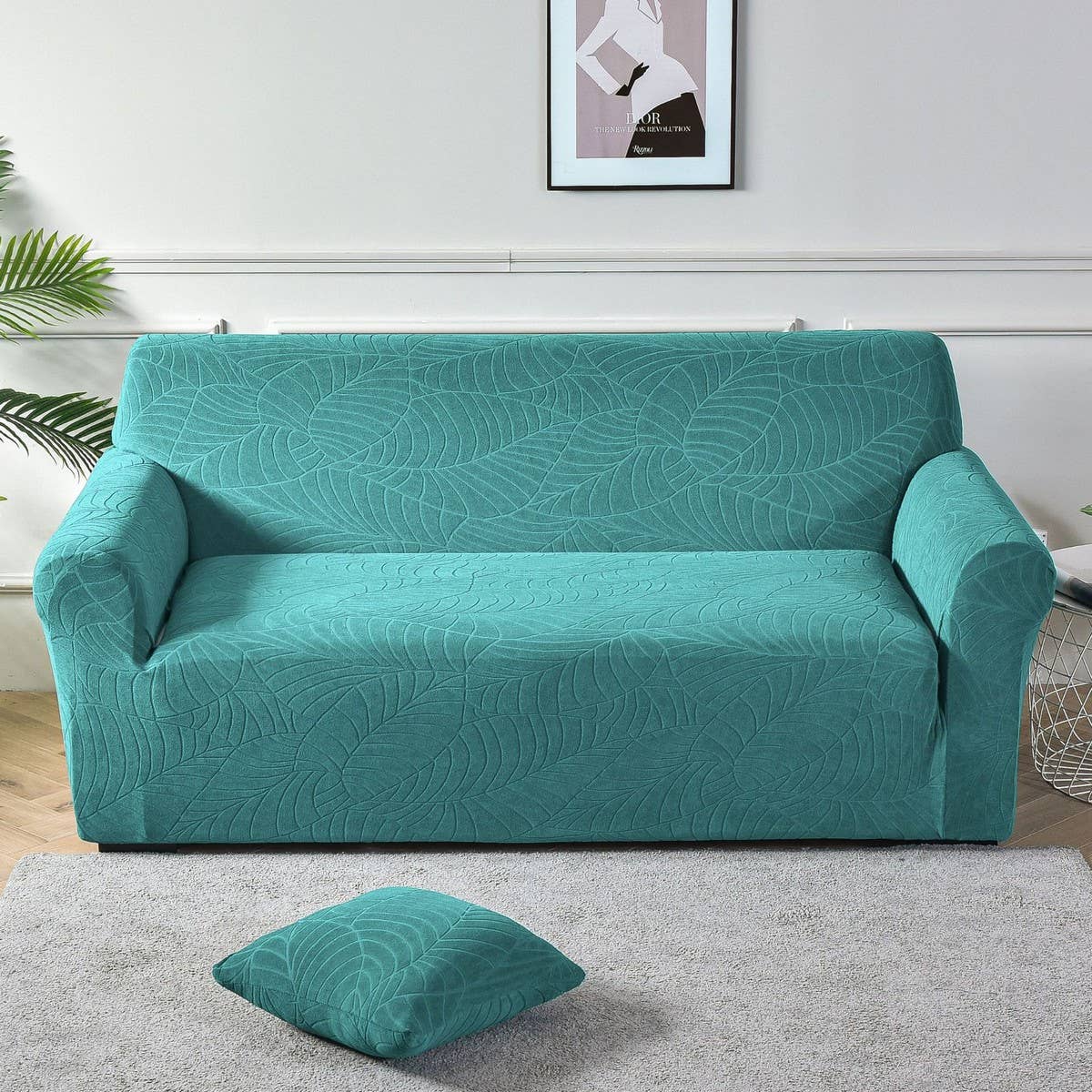 Waterproof Jacquard Sofa Cover, Thick & Stretchy