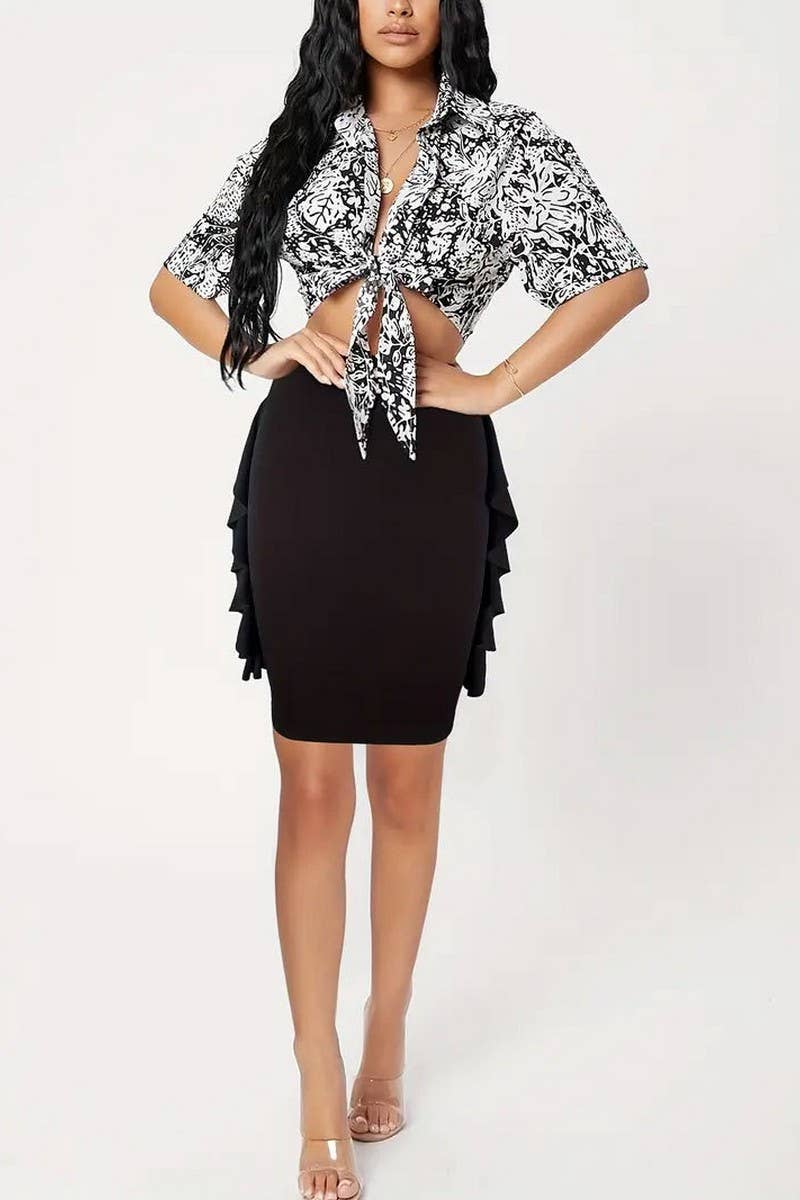 CWBSS0439_SUMMER FASHION VERSATILE KNITTED SEXY SKIRT