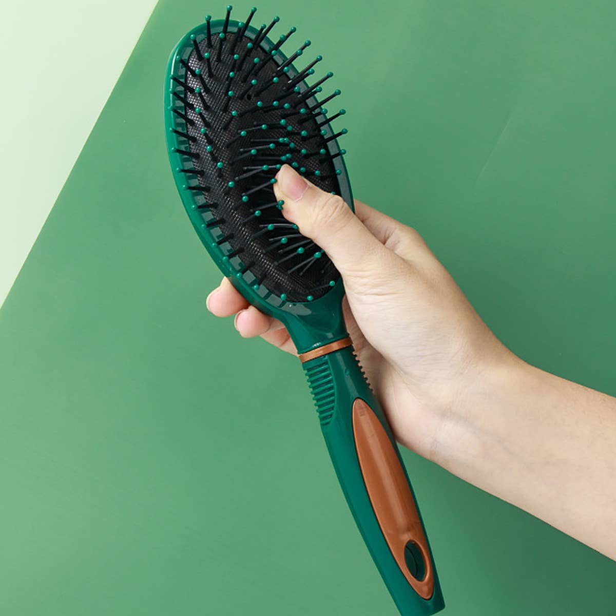 DARK GREEN HAIR COMB FOR SMOOTHING AND CURLY HAIR