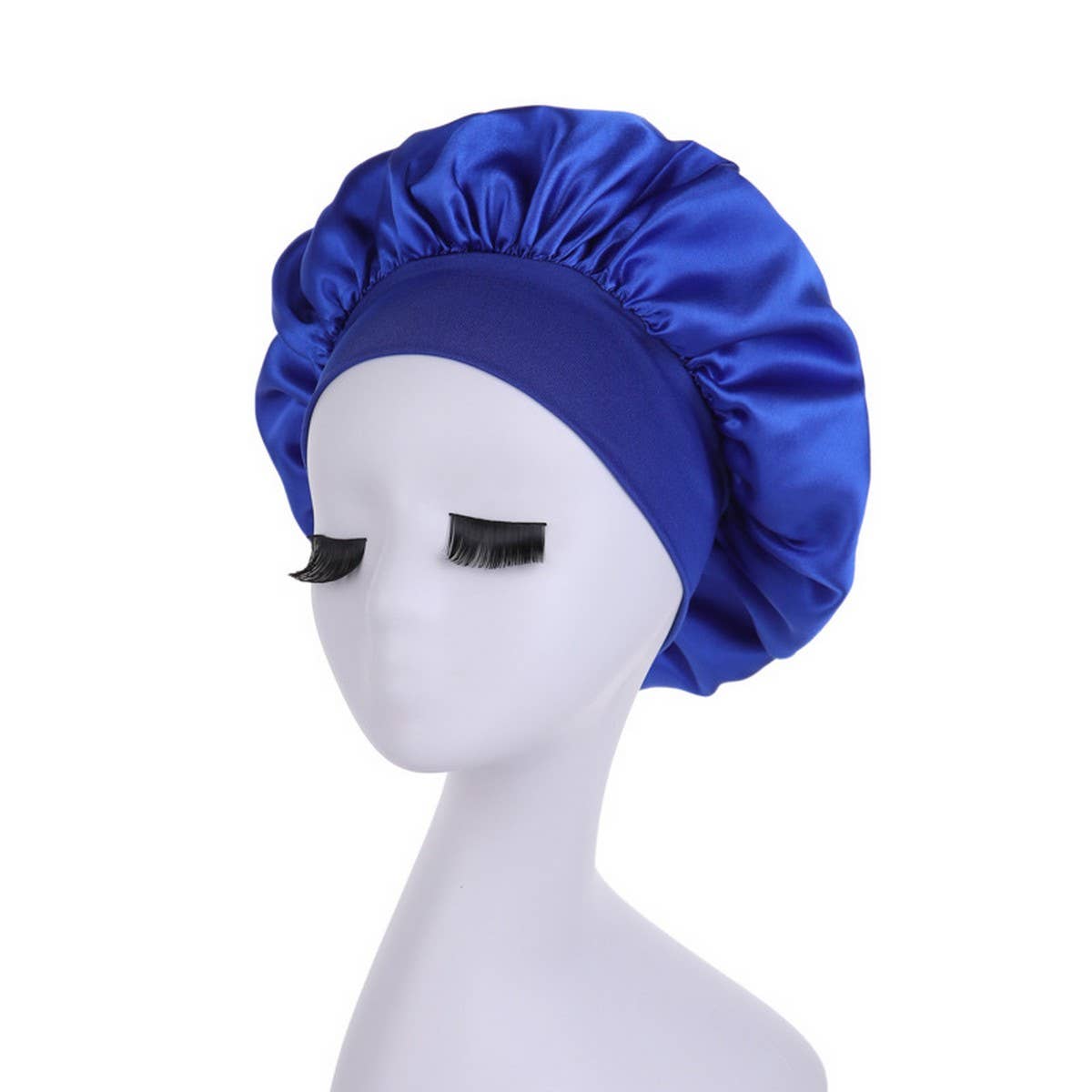 CWAHA6427_WIDE BRIM HIGH ELASTIC SATIN NIGHTCAP