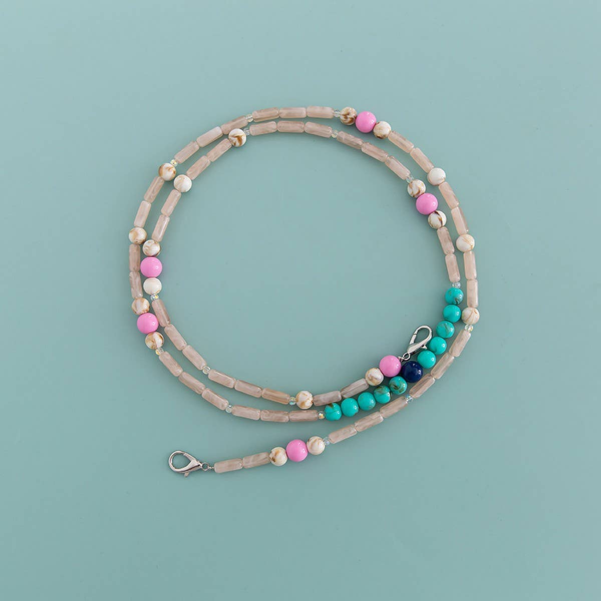 Long Clasp Purse with Single Bead Chain Strap