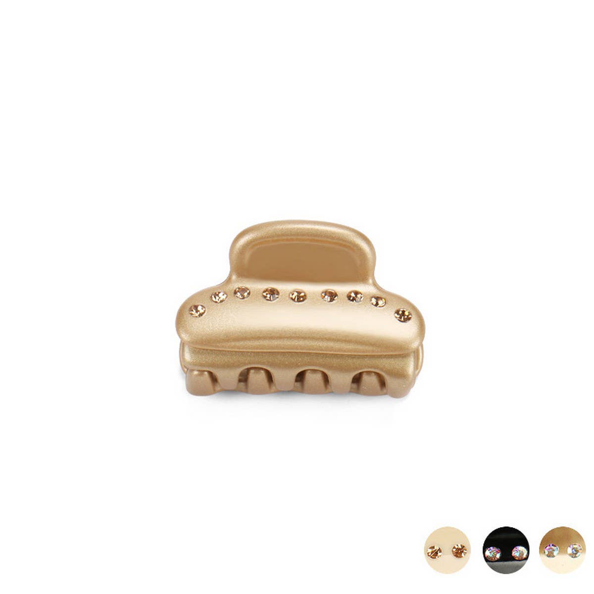 ACETATE SINGLE ROW DIAMOND GRAB CLIP MINI HAIRPIN_CWAHA4244