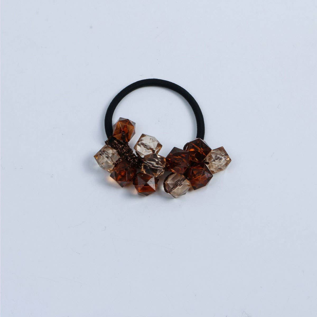 Fresh Clear Square Bead Hair Tie Cute Simple Band