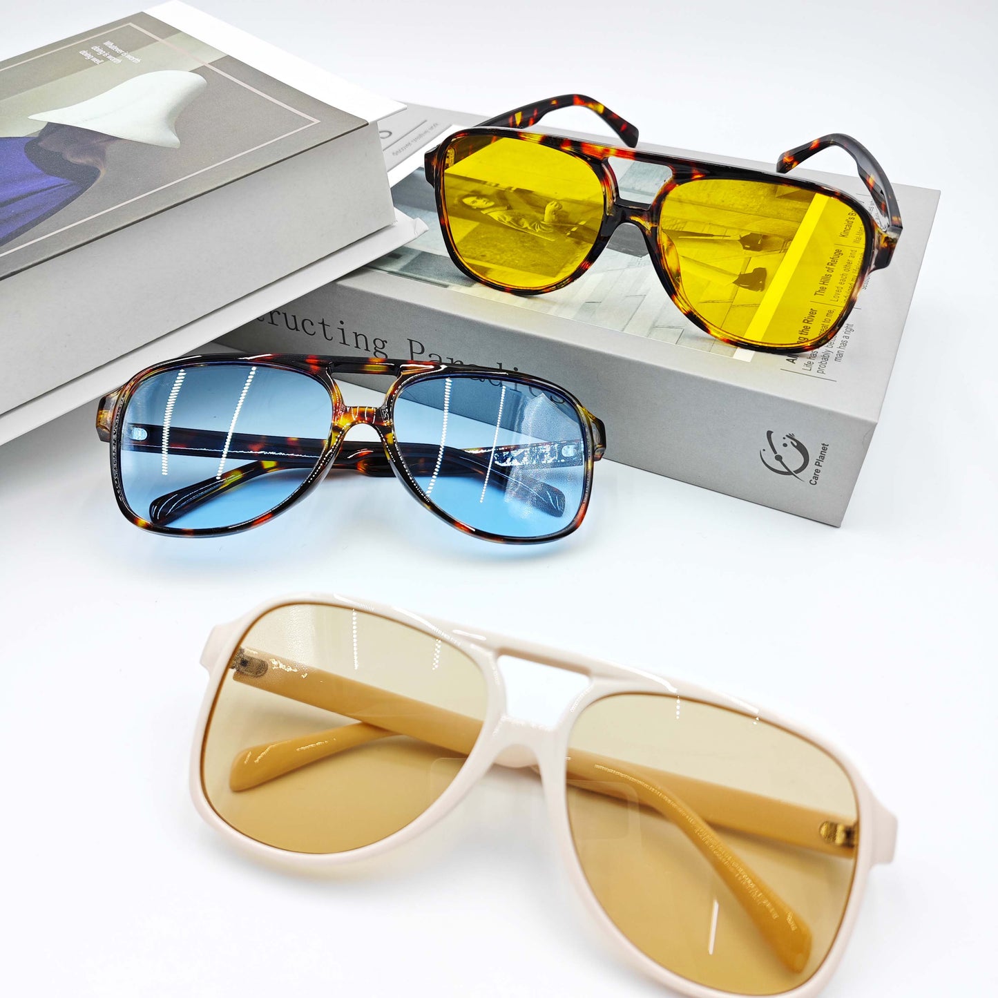 Vintage Double Bridge Aviator Sunglasses