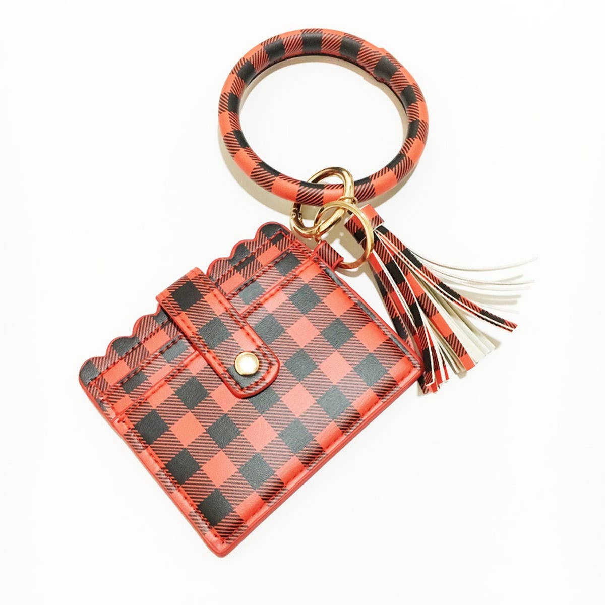 Leopard Keychain Bangle with PU Card Holder_CWAB5006