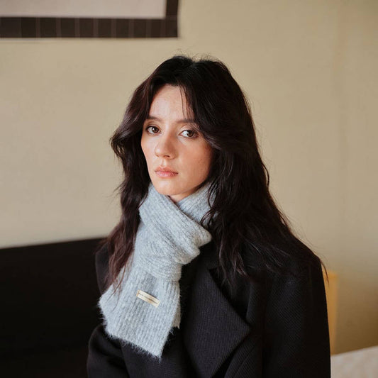 Winter solid wool blend scarf - soft and versatile