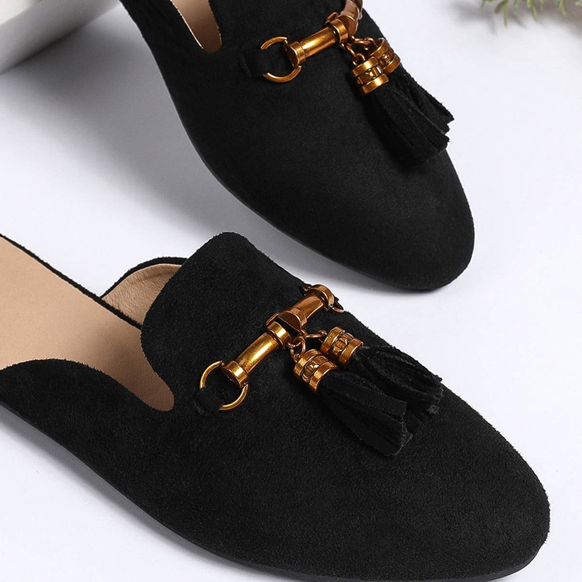 FASHION LARGE SIZE TASSEL ROUND HEAD MULES_CWSHF0036