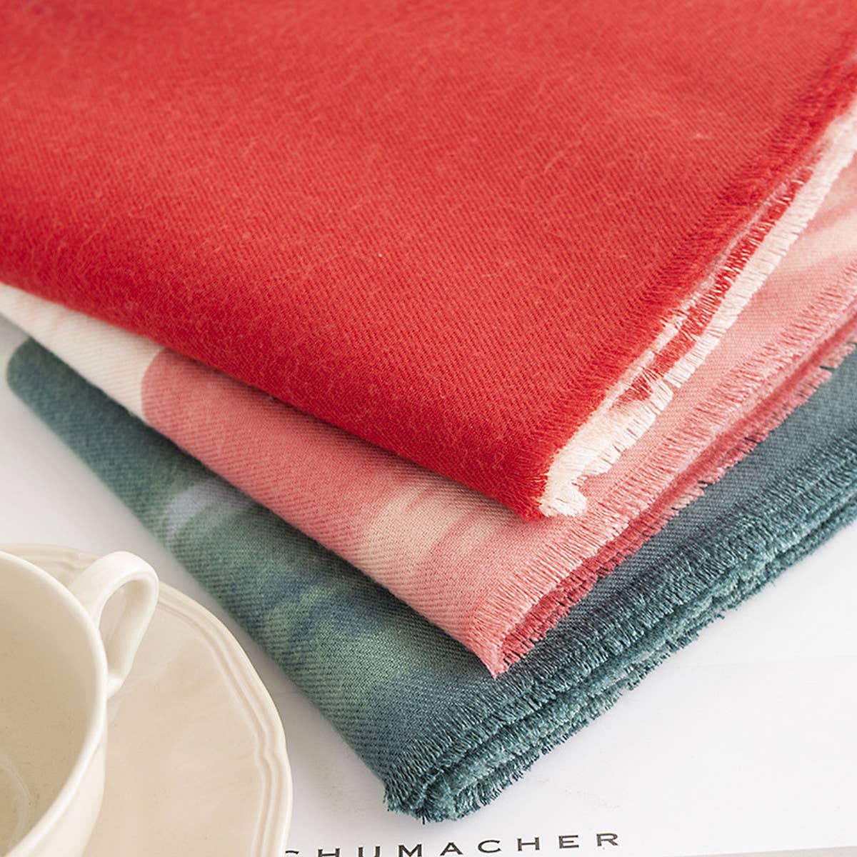 Gradient Ombre Wool Scarf ? Elegant Commuter Shawl