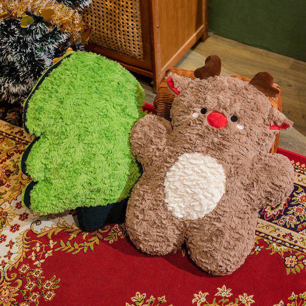 NEW CHRISTMAS SNOWMAN ELK PILLOW