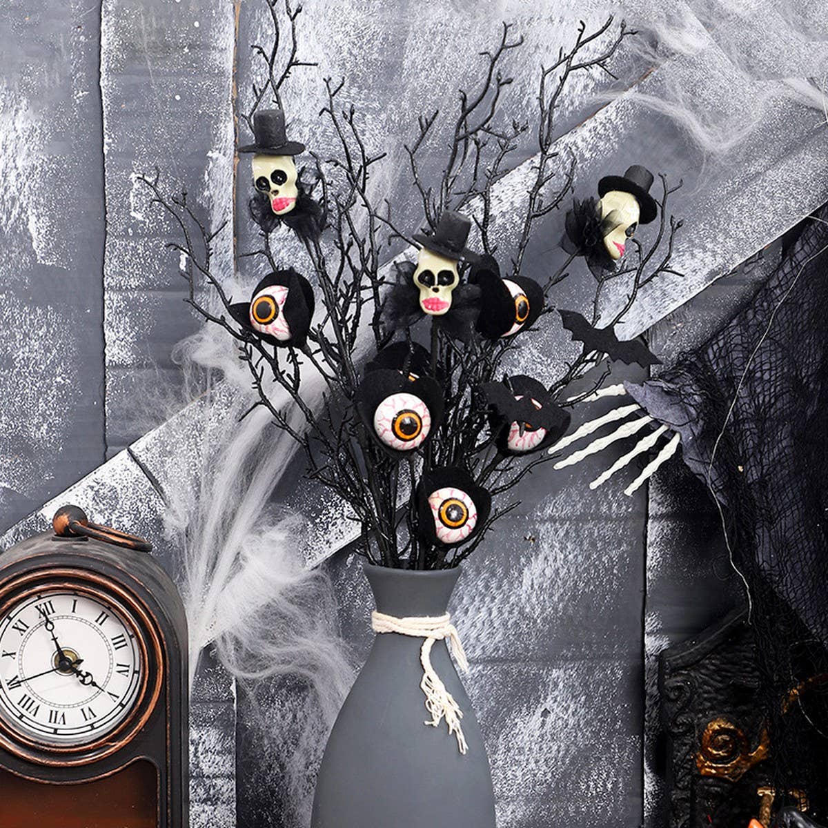 Creative Skull Eye Floral Pick Halloween Decor_CWMM9905