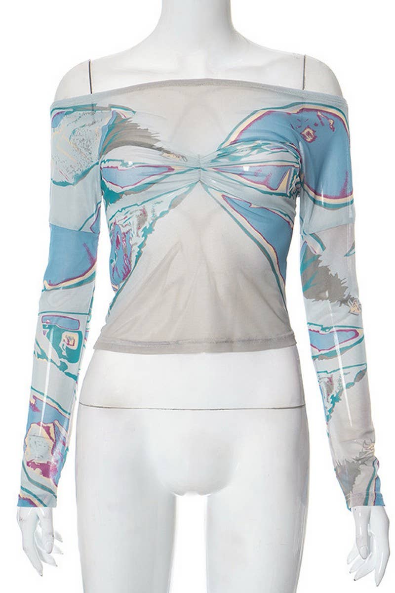 Casual pullover printed long-sleeved T-shirt_cwtbll1766