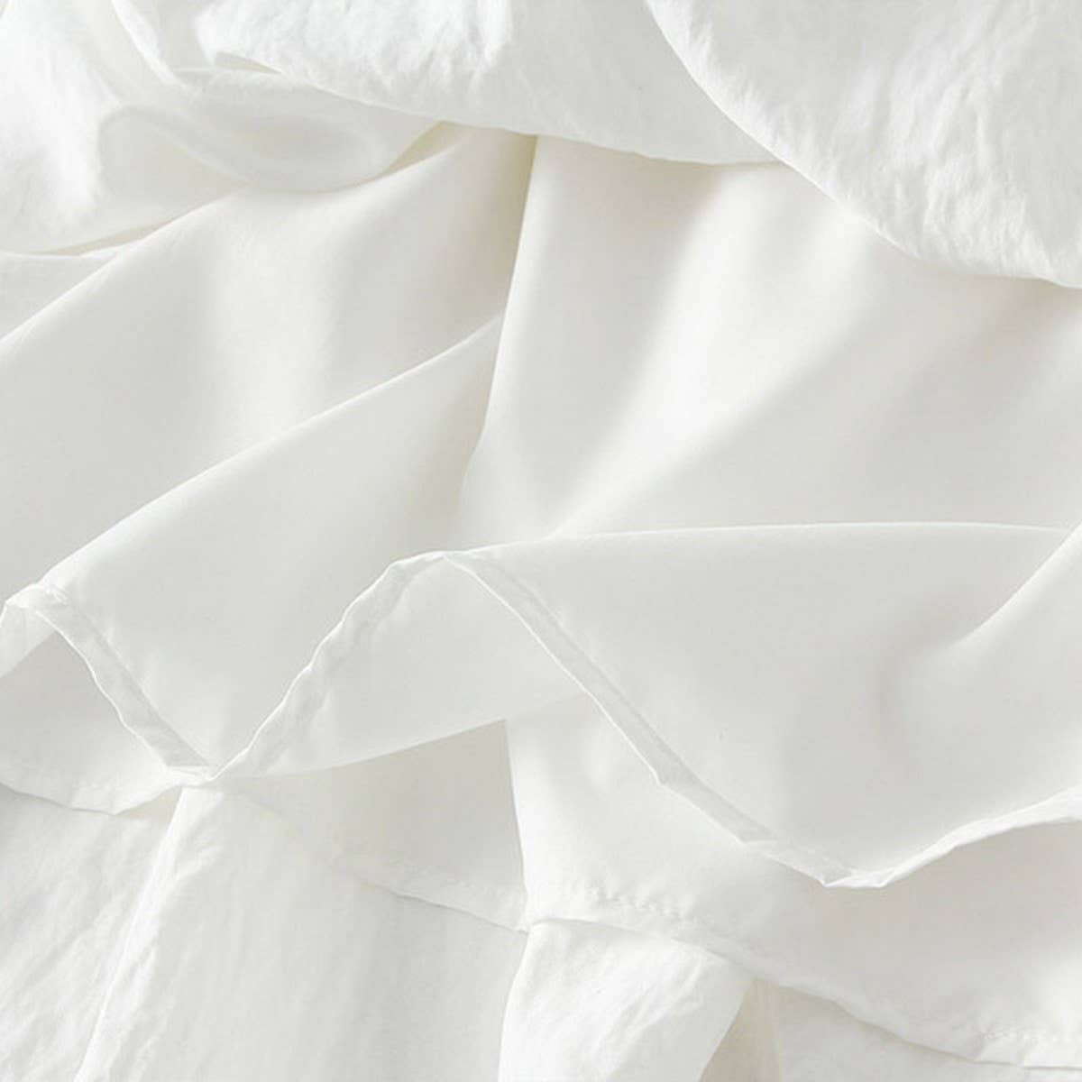 LACE HEM MIDI SKIRT A-LINE SKIRT