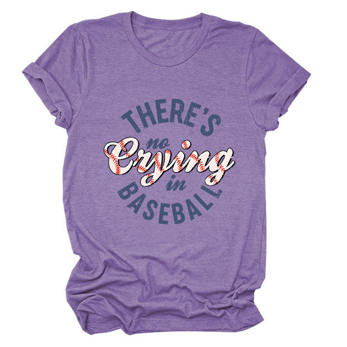 Women??¢s ?œNo Crying in Baseball??Graphic Teep_CWTTSL0481