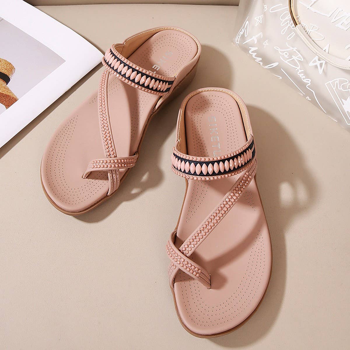 CROSS STRAP COMFORTABLE CASUAL SANDALS SLIPPERS