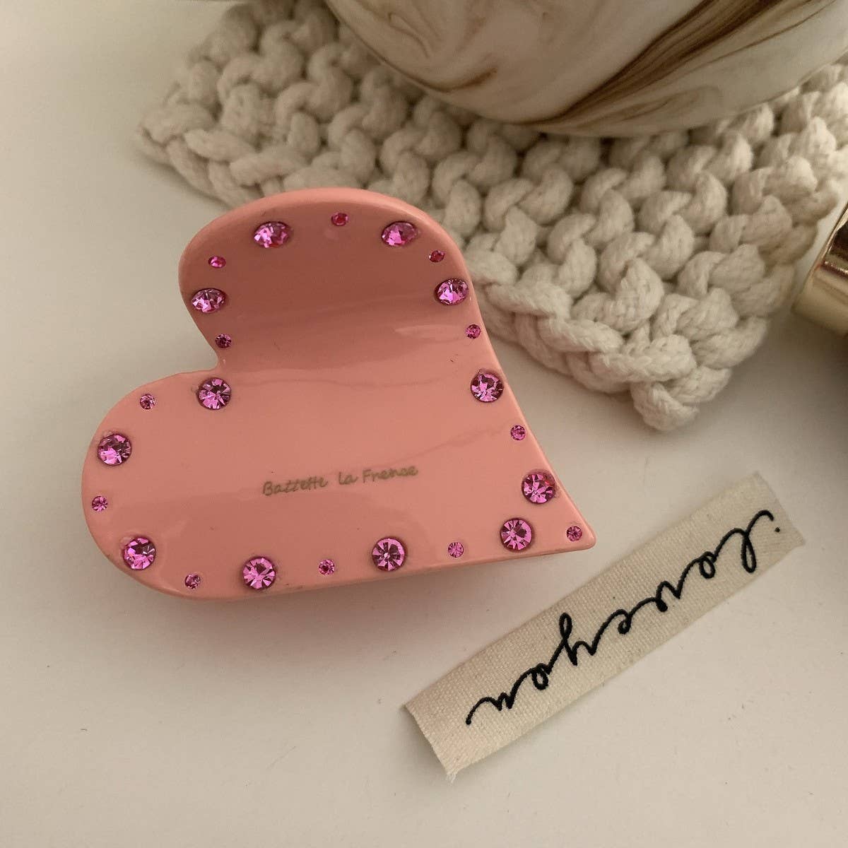 Crystal Heart Acetate Hair Claw ? Lux Chic Style