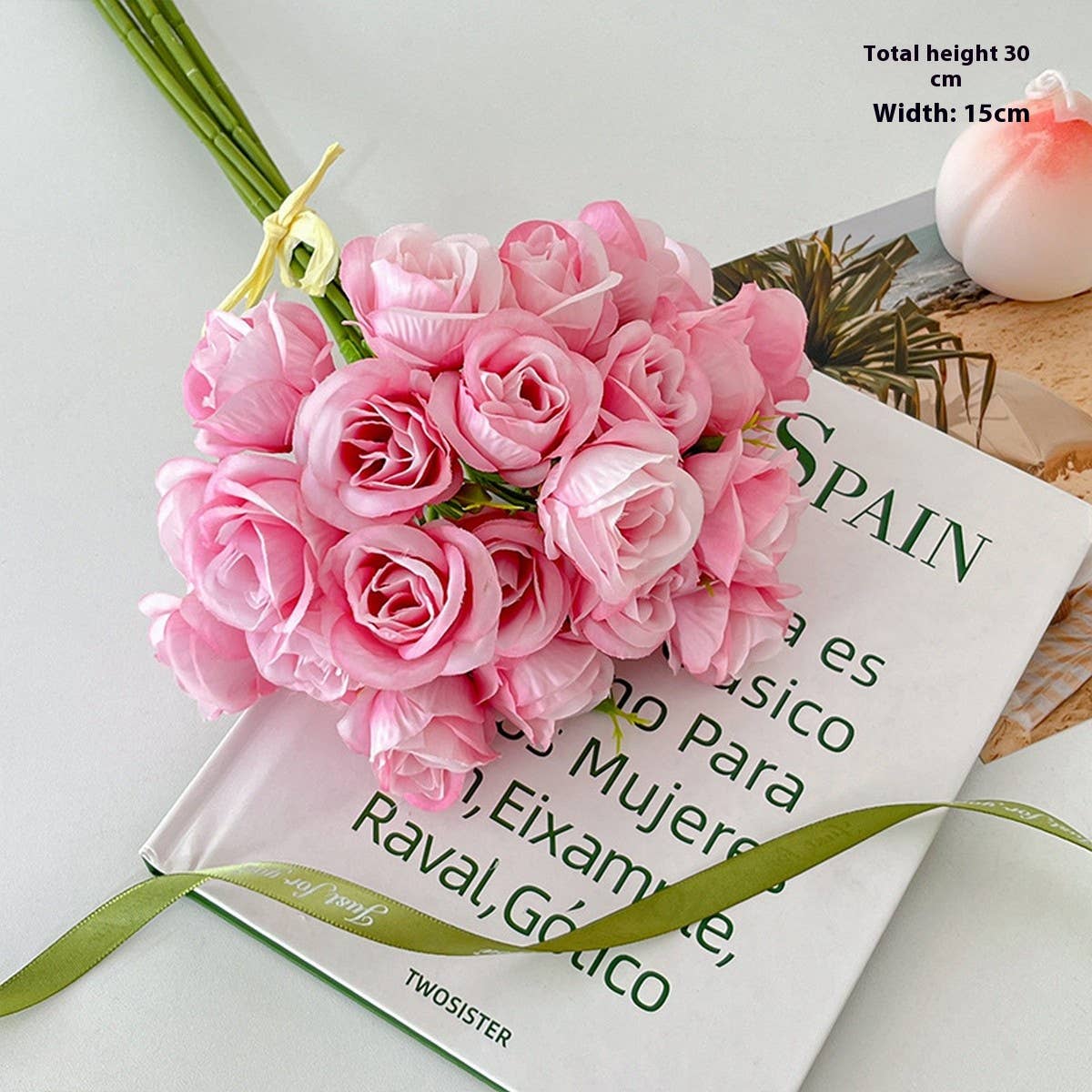 Faux 27-Head Rose Bouquet for Wedding Handheld