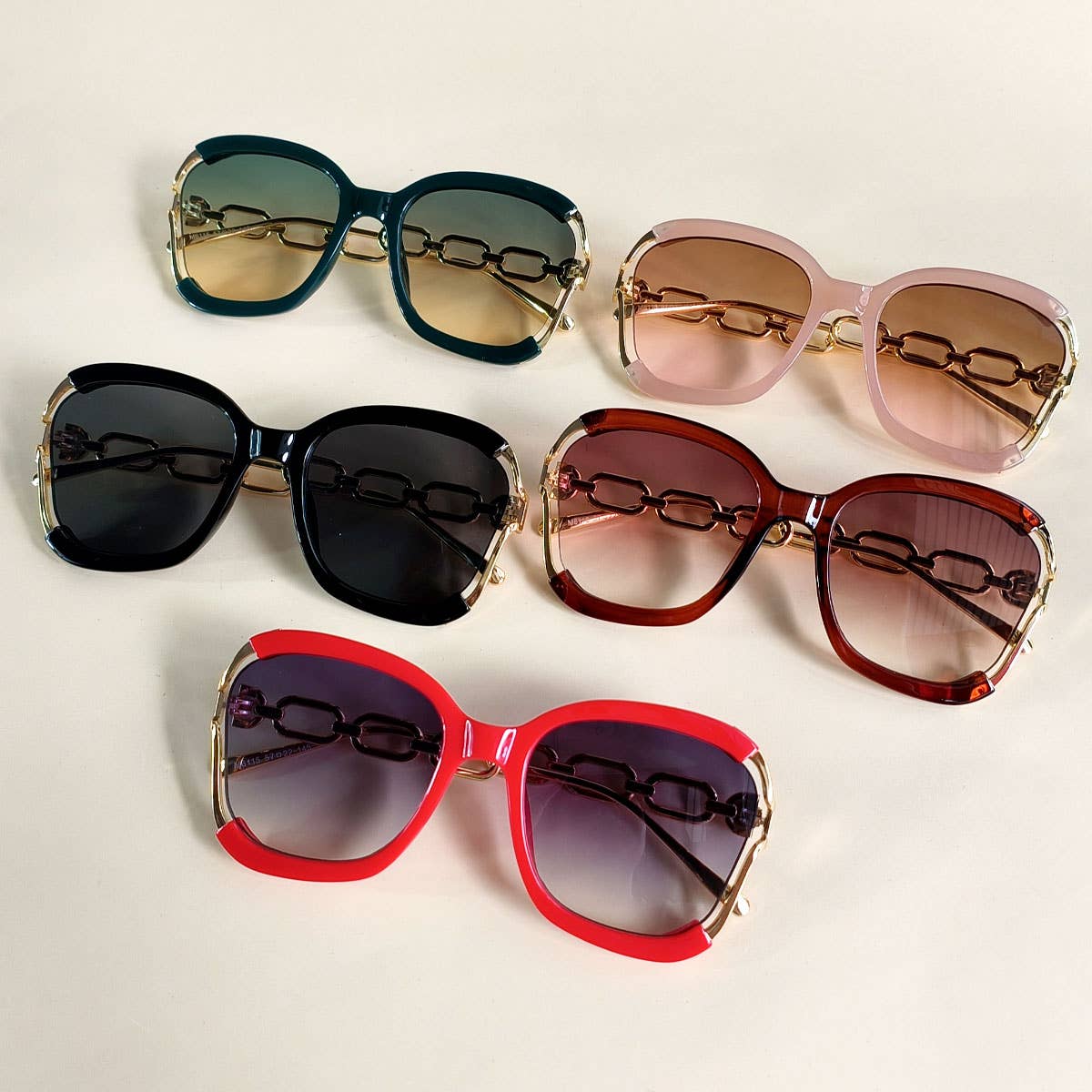 BIG FRAME CHAIN FASHION METAL SUNGLASSES_UV400_CWASG0276