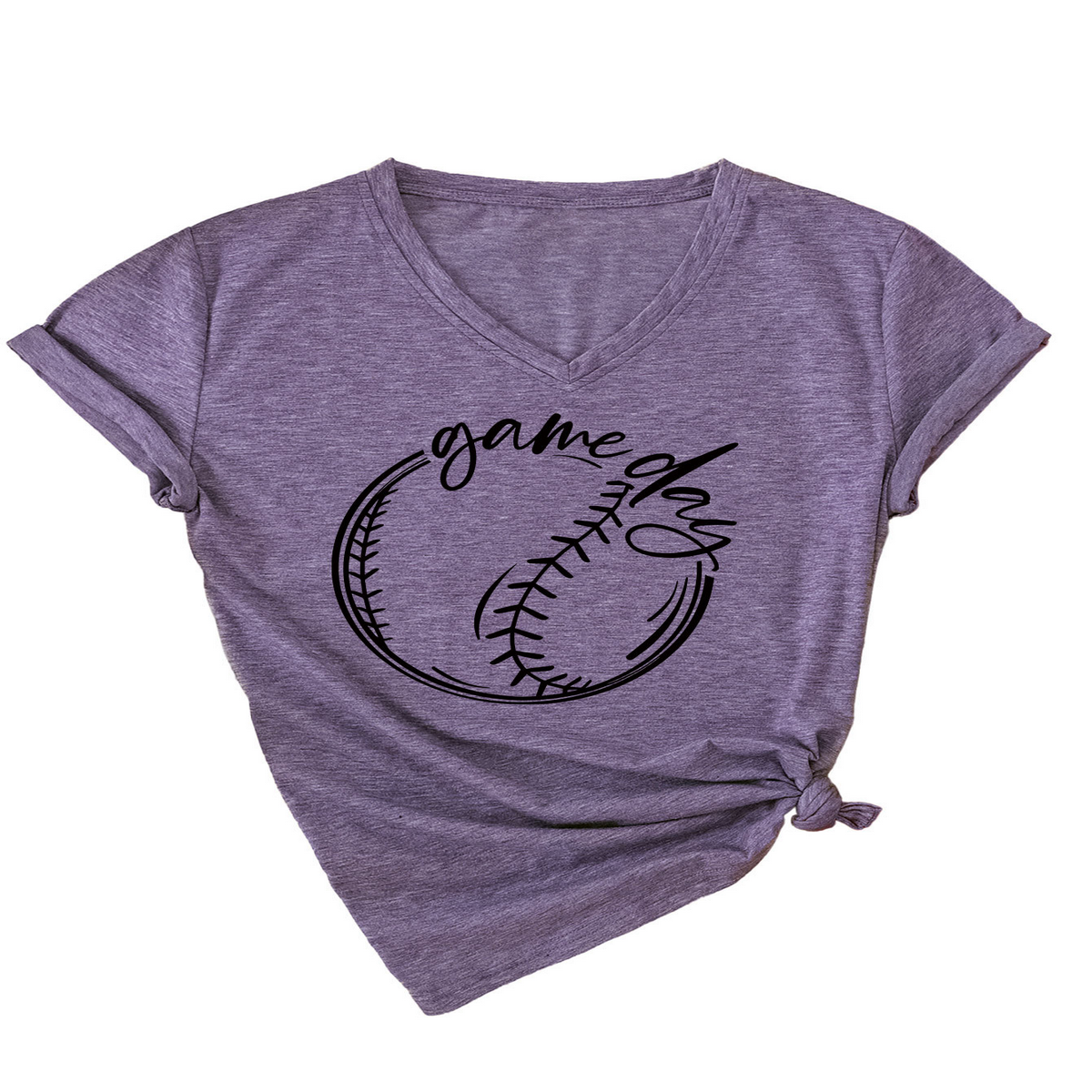 Casual Women??¢s Tee ??Game Day V-Neck Design_CWTTS1535