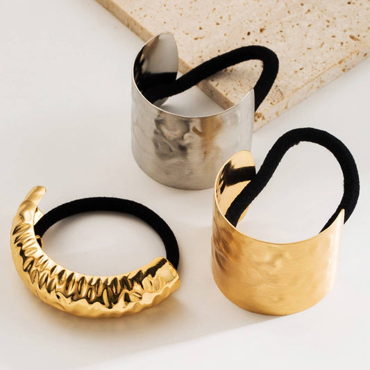 New Minimalist Geometric Metal Ponytail Hair Tie