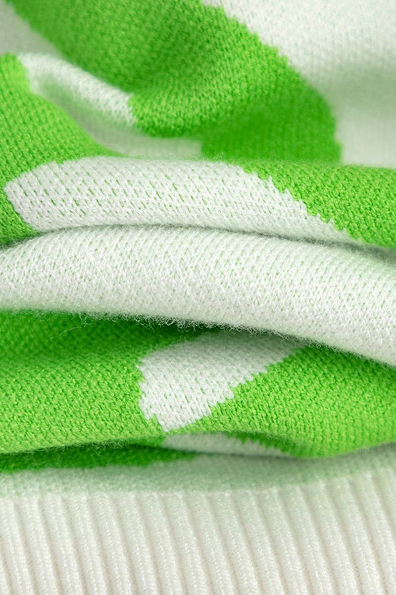 CWOCAL00668_LETTER JACQUARD SINGLE BUTTON KNIT CARDIGAN