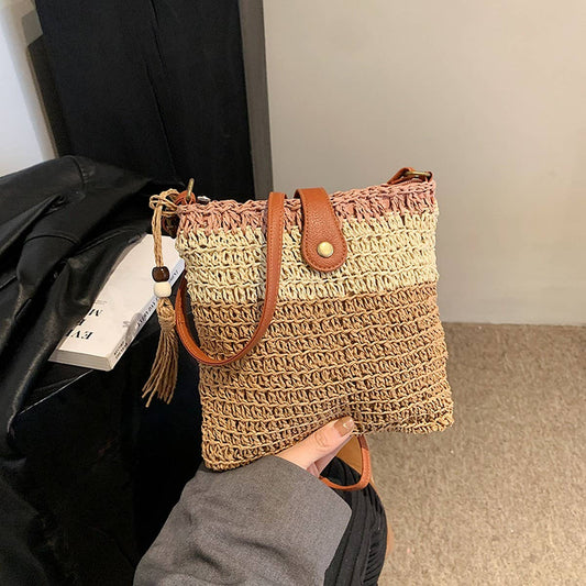 2024 NEW WOVEN STRIPED COMMUTER BAG_CWAB2304