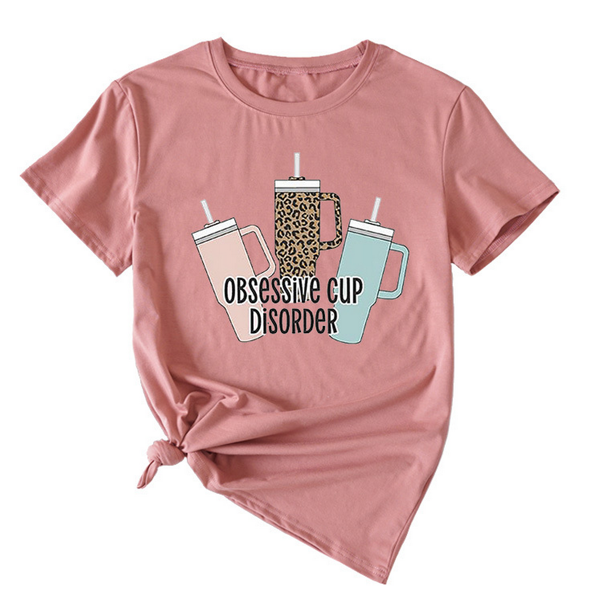 Casual Crew Neck Tee ??Coffee Lover Design_CWTTS1494