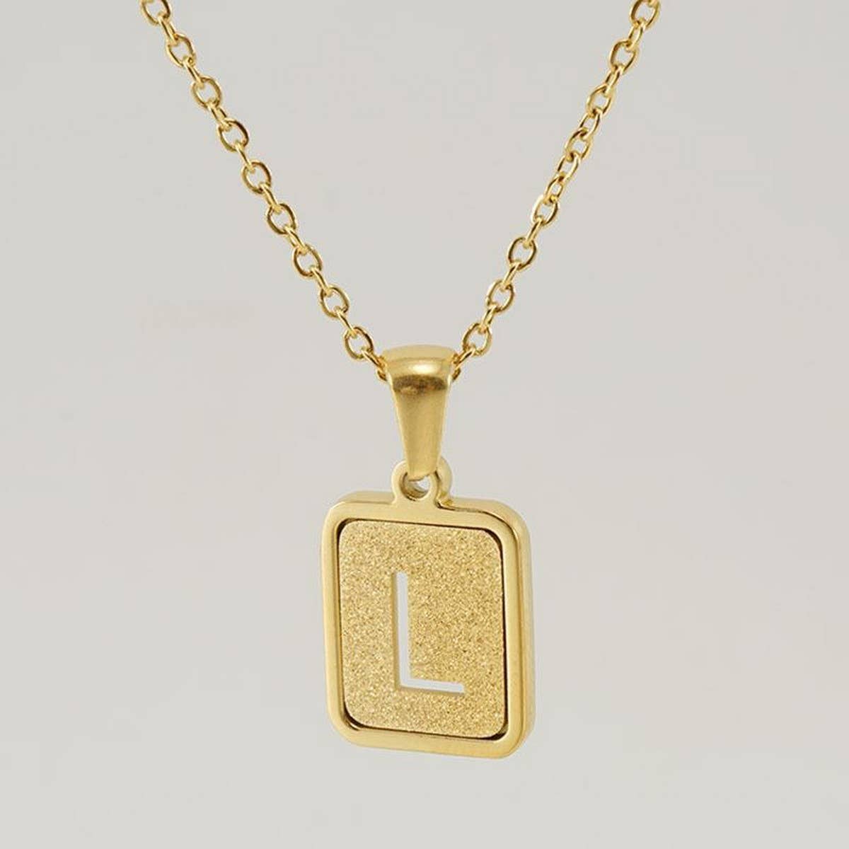 FASHION 26LETTER STAINLESS STEEL PENDANT NECKLACE_CWAJE0678