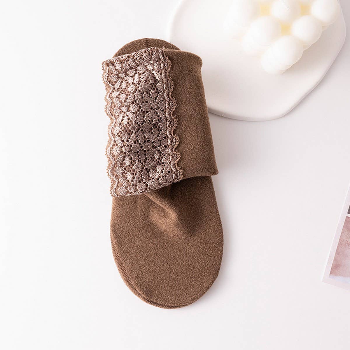 AUTUMN AND WINTER LACE SLEEPING SOCKS_CWMS0996