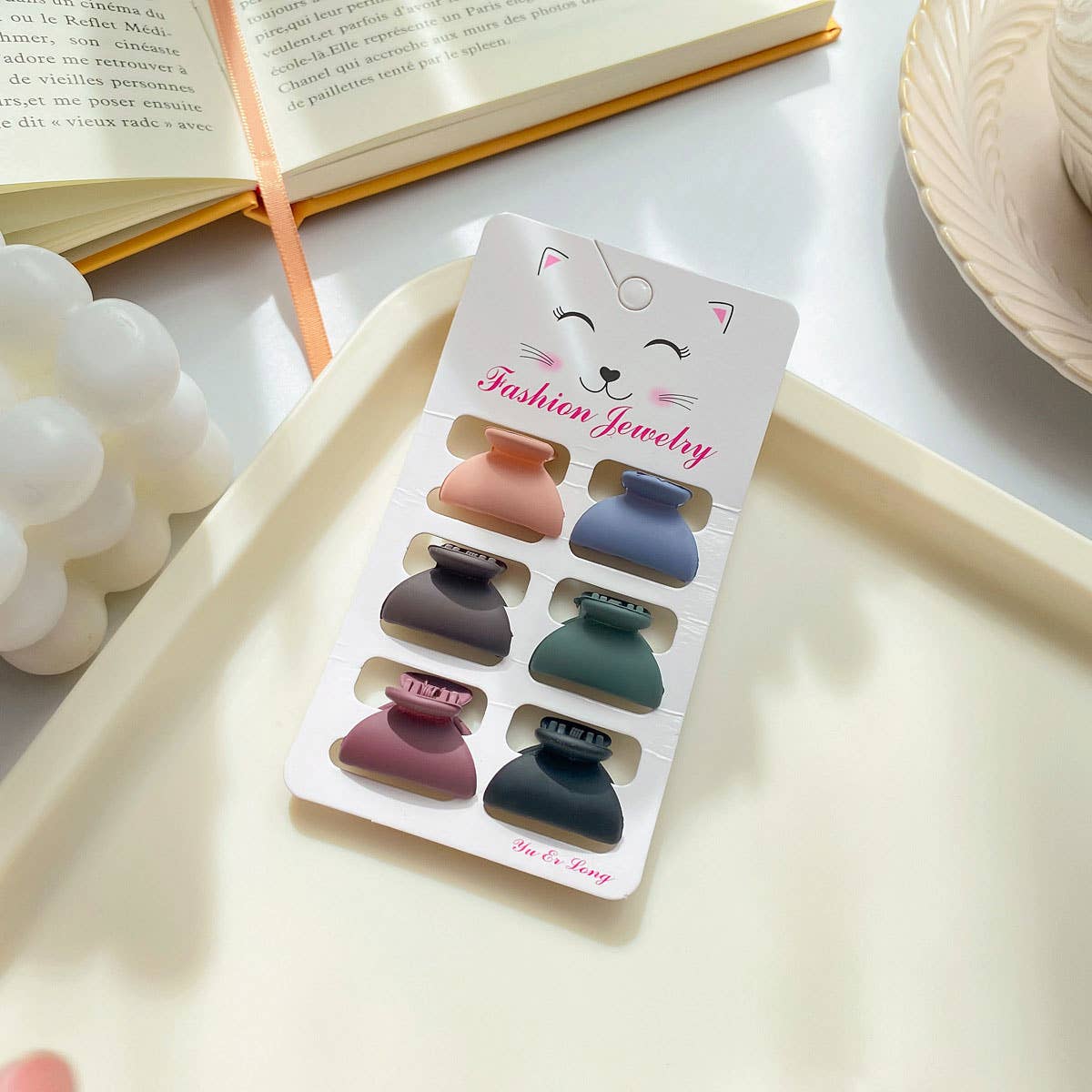 Set of 6 Small Claw Hair Clips, Simple & Chic_CWAHA0386