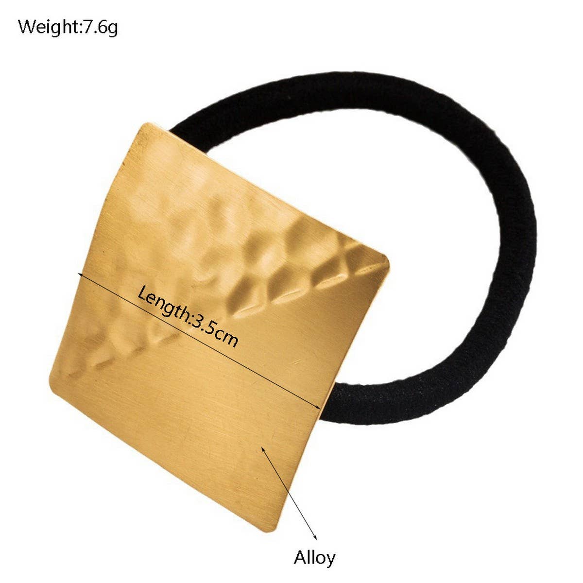 Geometric Metal Hair Tie for Stylish Low Ponytail