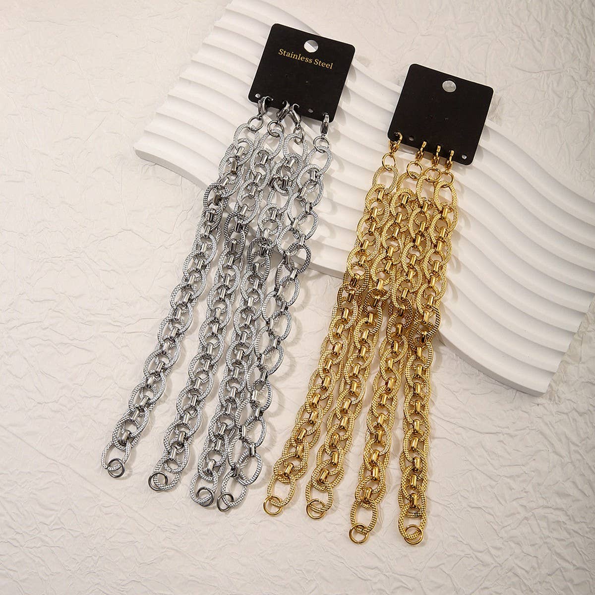 Hip Hop Stainless Steel Twist Rope Chain Bracelet