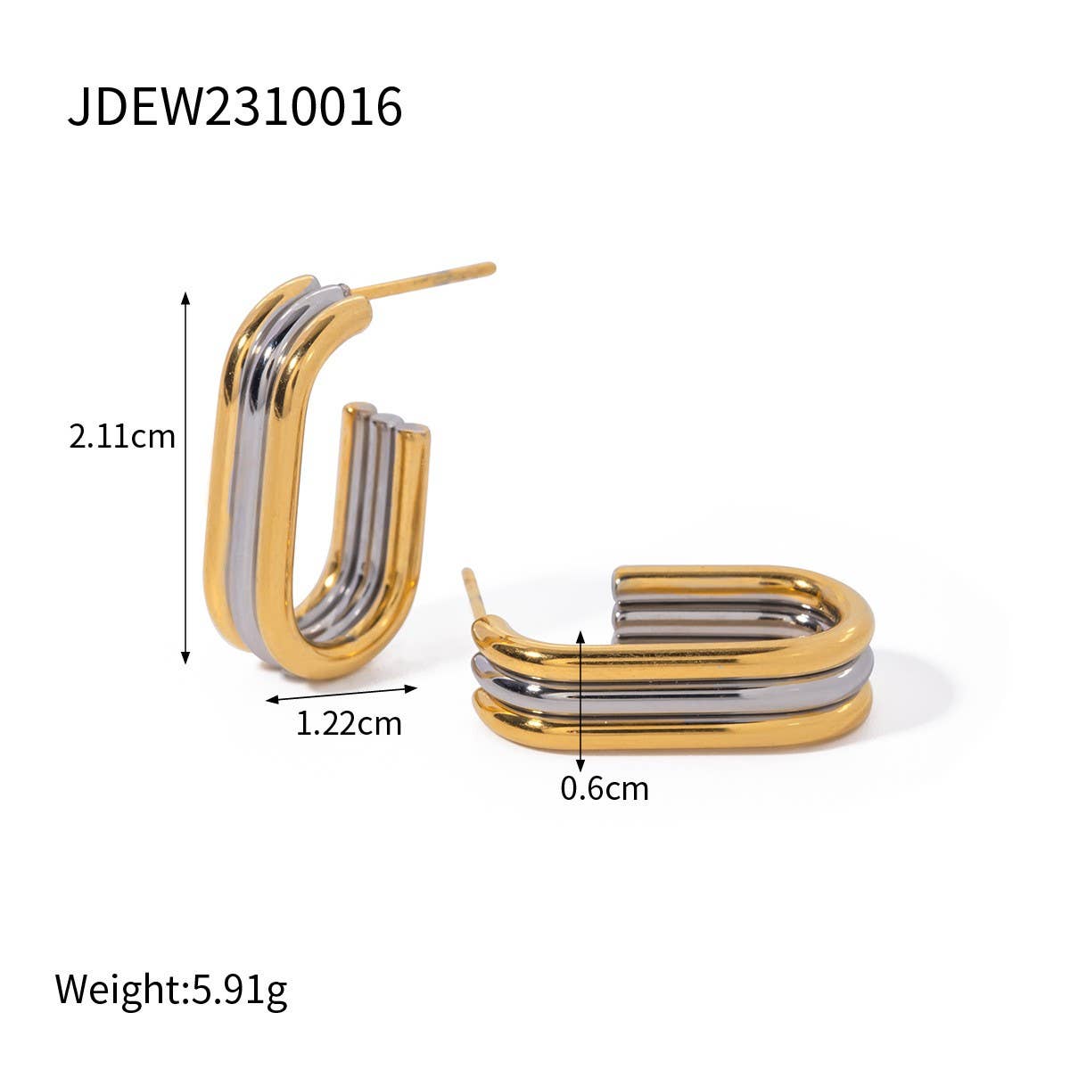 PERSONALIZED HIGH-END GOLD PIGMENT HOOP EARRINGS_CWMM2350