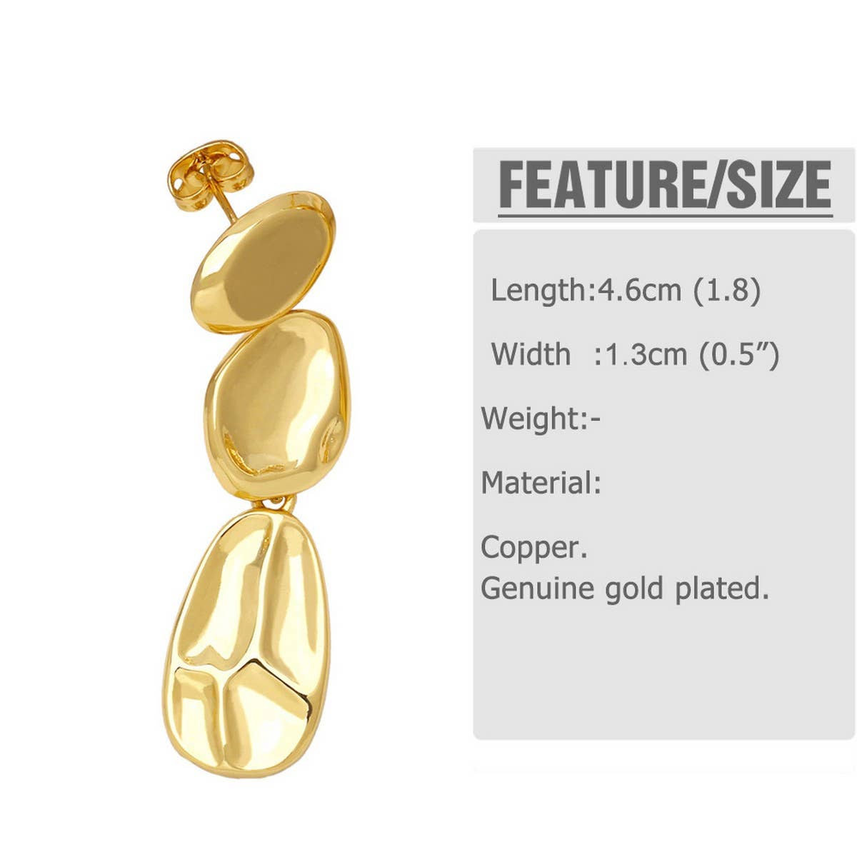 SIMPLE AND STYLISH IRREGULAR PENDANT EARRINGS