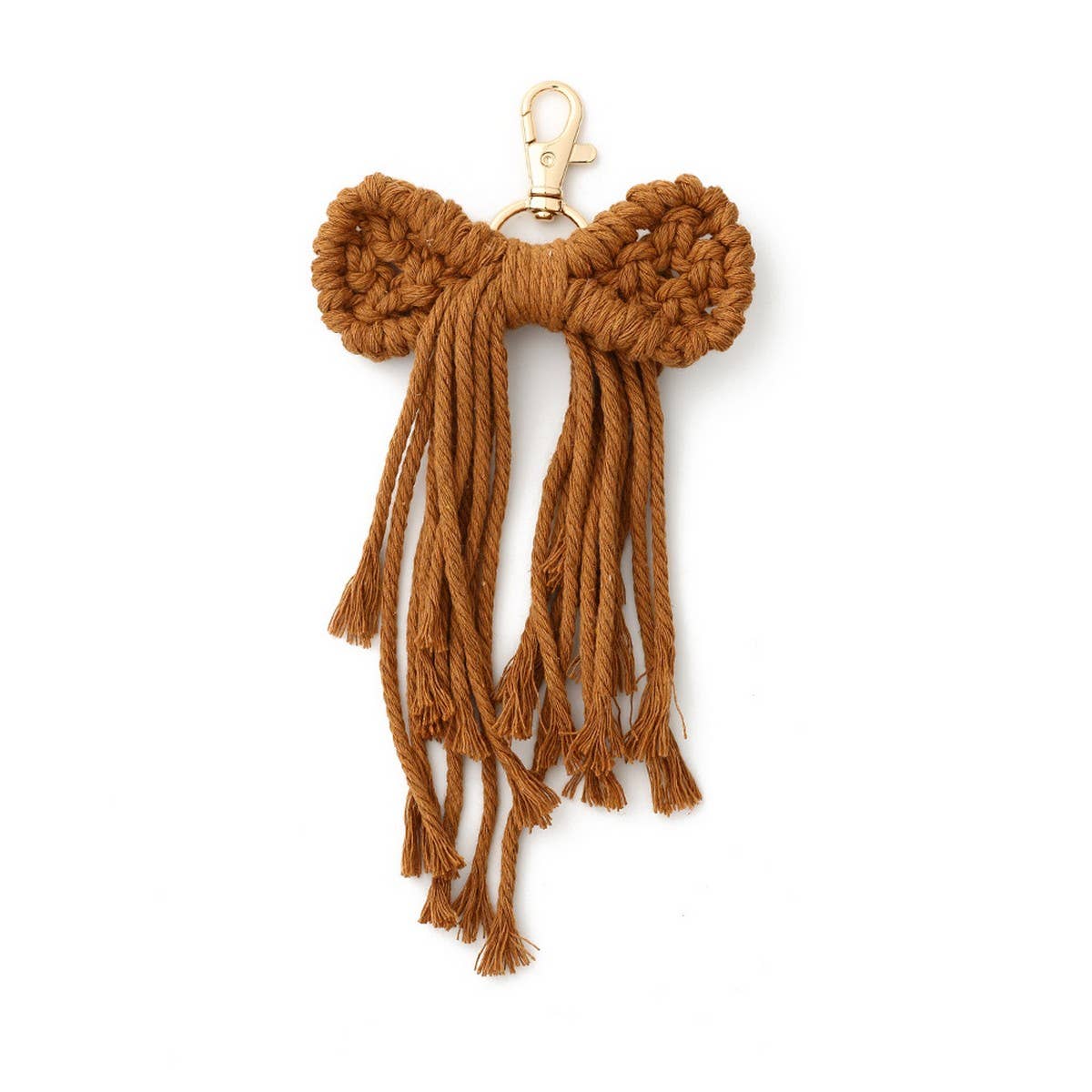 Bow Tassel Keychain Handcrafted Wrist Strap_CWAB5073
