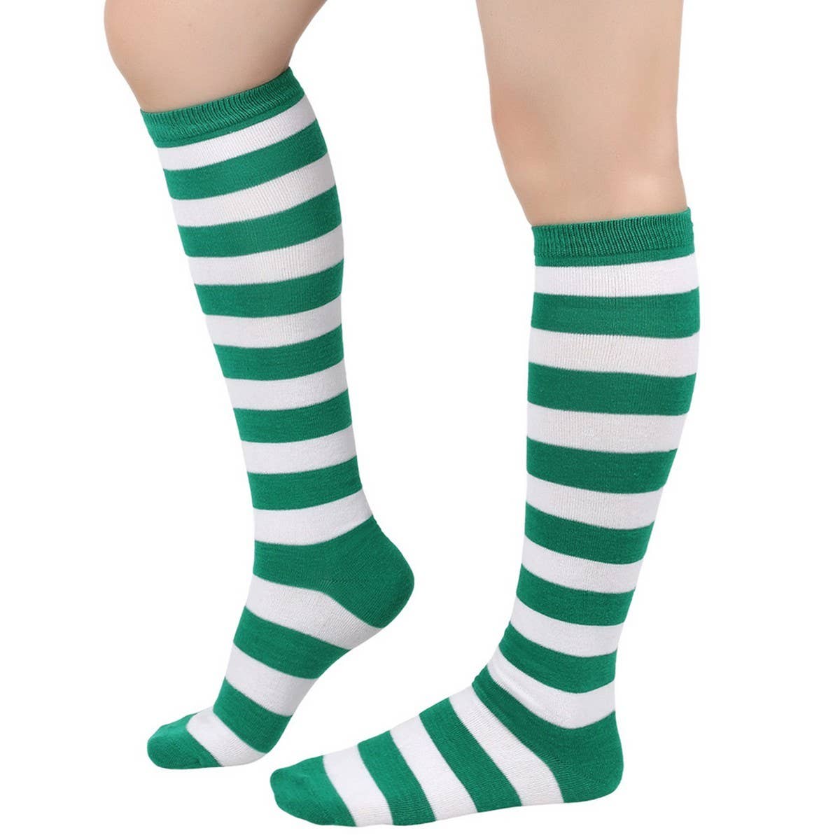 CWMM10060_STRIPED KNEE-HIGH SOCKS FOR CHRISTMAS