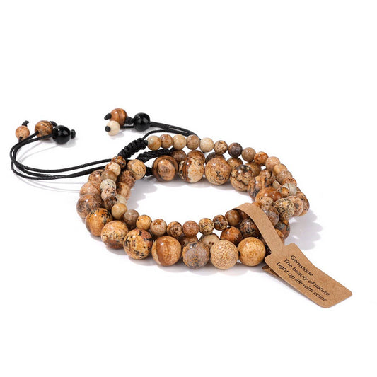 CWAJE4233_NATURAL STONE SIMPLE BRAIDED BRACELET