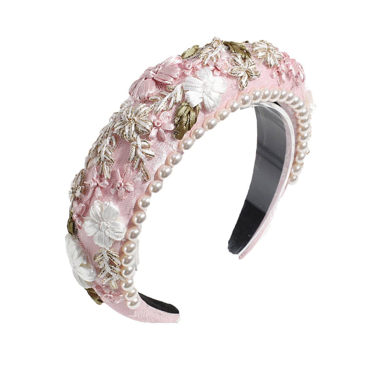 VERSATILE SPONGE IMITATION PEARL FLOWER HEADBAND