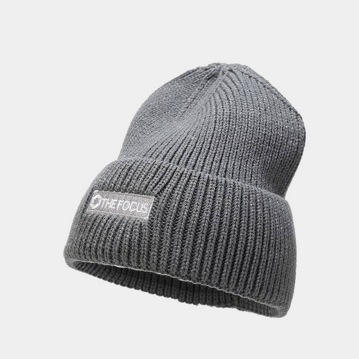 LETTER  THICKENED EMBROIDERED BEANIE KNITTED HAT_CWAH2073