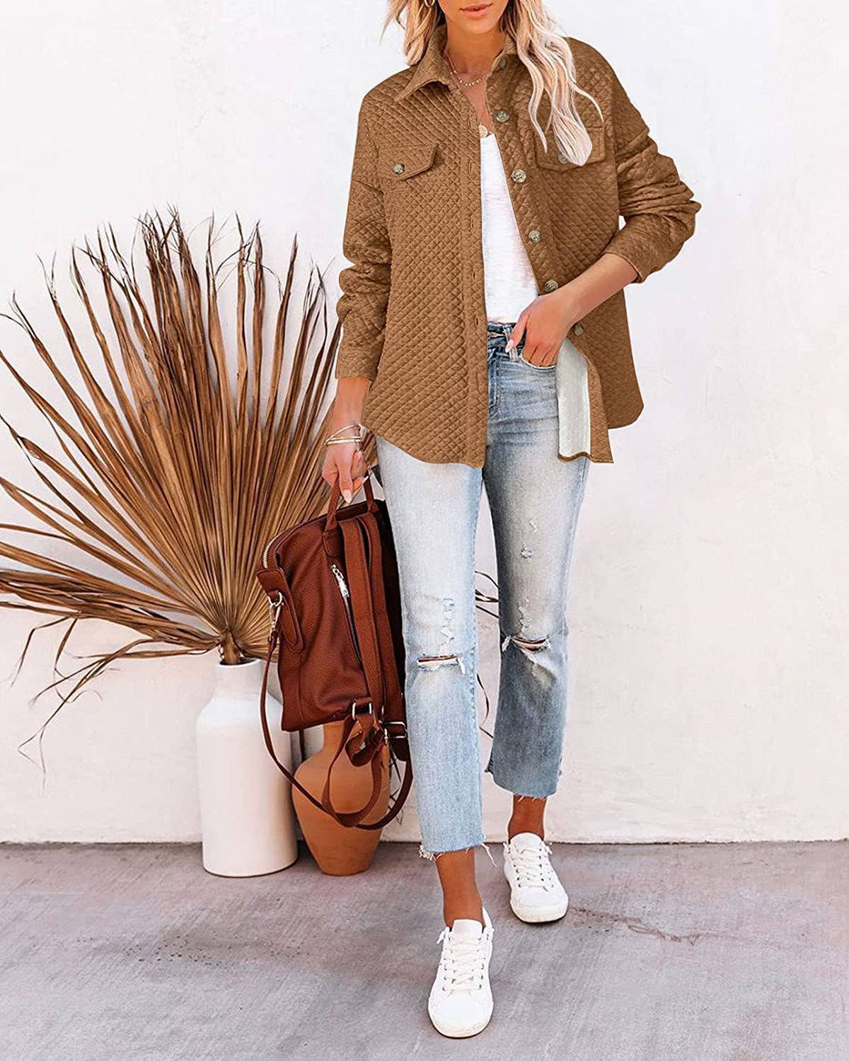 Solid-color diamond-shaped light casual jacket