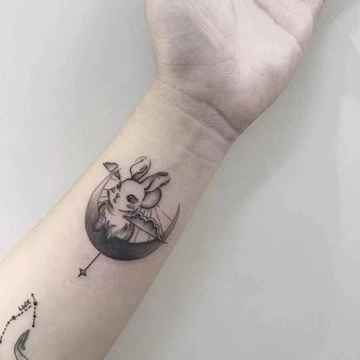 Moon & Tiger Tattoo Stickers ? Cute Dark Style