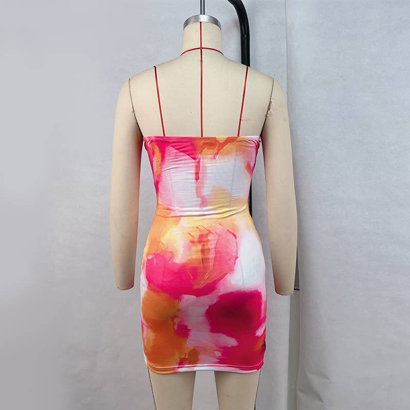 Off Shoulder Bodycon Floral Dress