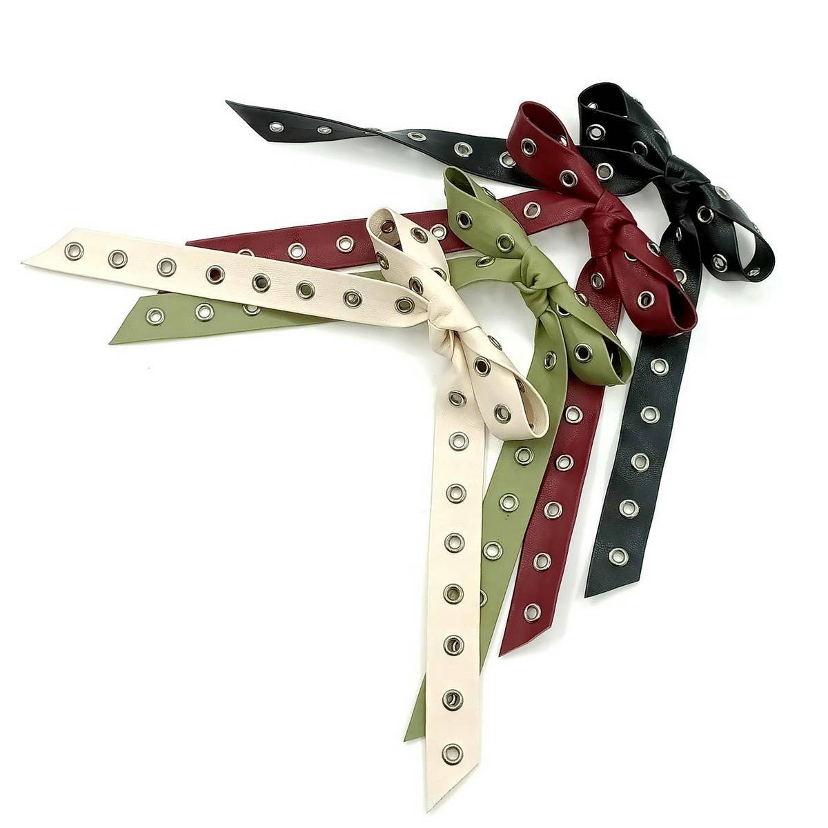New Elegant AncoraRed Studded Large Bow Clip