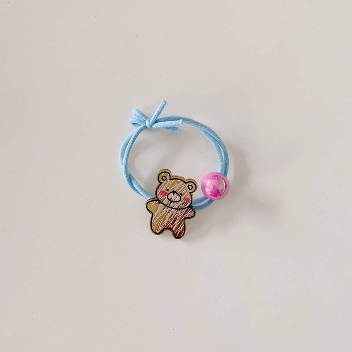 CUTE CARTOON SMILING DINOSAUR KNOTTED HAIR TIE