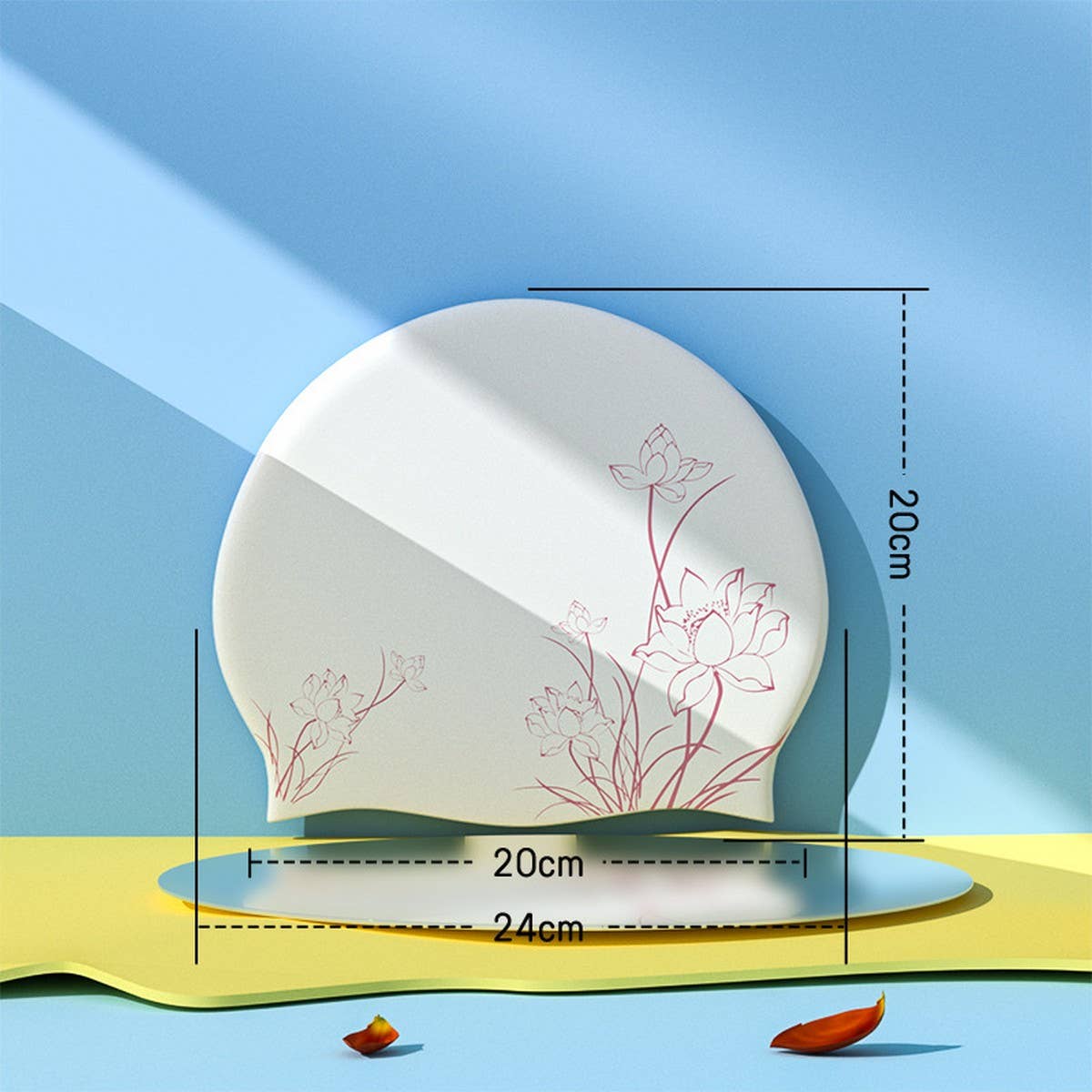 XL Silicone Swim Cap for Women Long Hair_CWMM6708