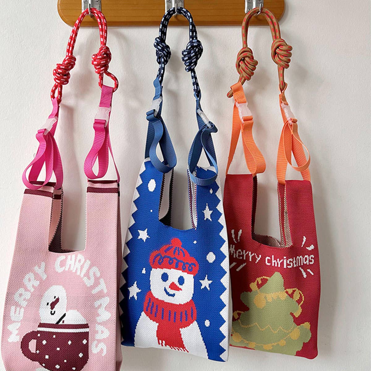 ADJUSTABLE KNITTED NYLON SHOULDER HANDBAG STRAP_CWMM1037