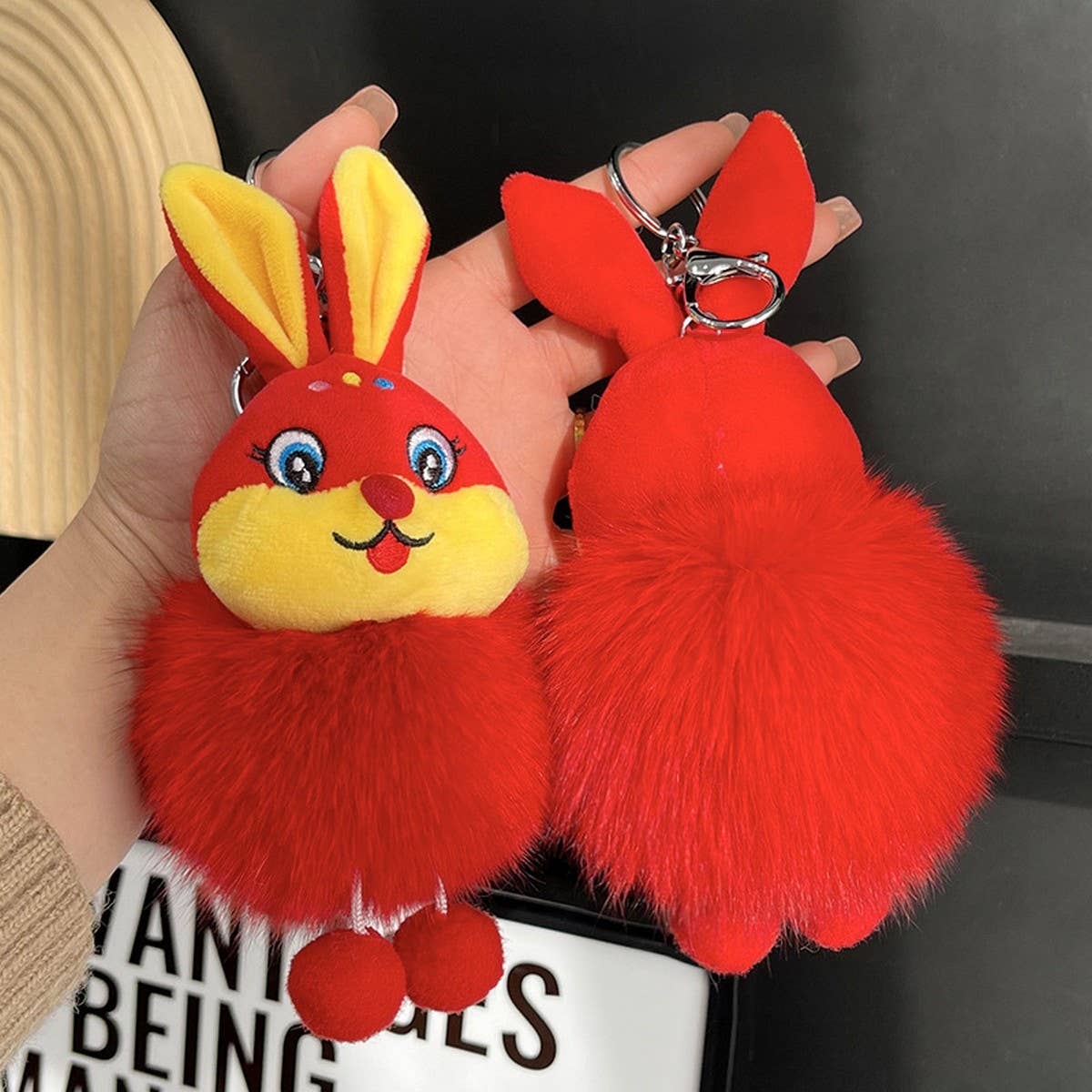 CUTE BUNNY CAR KEYCHAIN BAG PENDANT ACCESSORIES