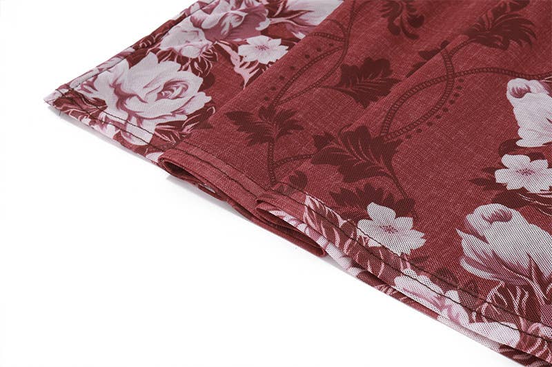 Vintage print haute couture camisole dress