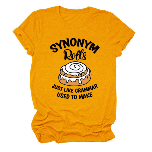 Loose Fit Women¡¯s T-Shirt with Cute Graphic