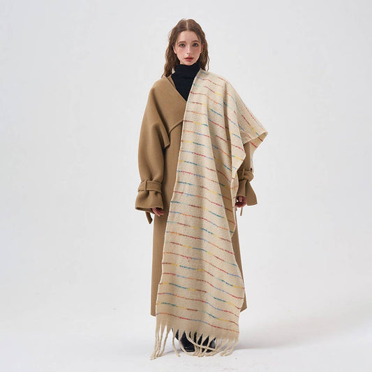 Gradient Soft Striped Scarf for Winter