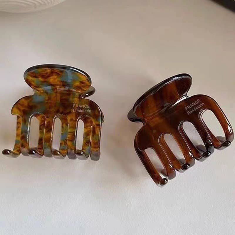 Retro acetate board hair clips with elegant style